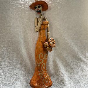 Vintage Skeleton Sculpture Artist B. Pana